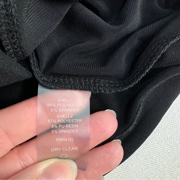 NEW Calvin Klein Vegan Suede Front asymmetrical zip jacket with stretchy back 2X - Picture 10 of 11